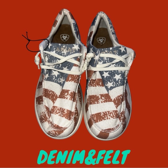 Ariat Red, White, and Blue Women's Sneakers - Picture 7 of 11